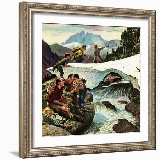 "Tired Hiker", April 15, 1950-John Clymer-Framed Giclee Print