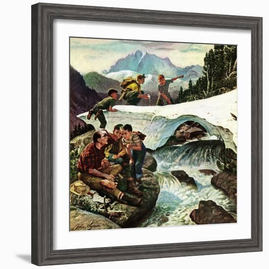 "Tired Hiker", April 15, 1950-John Clymer-Framed Giclee Print