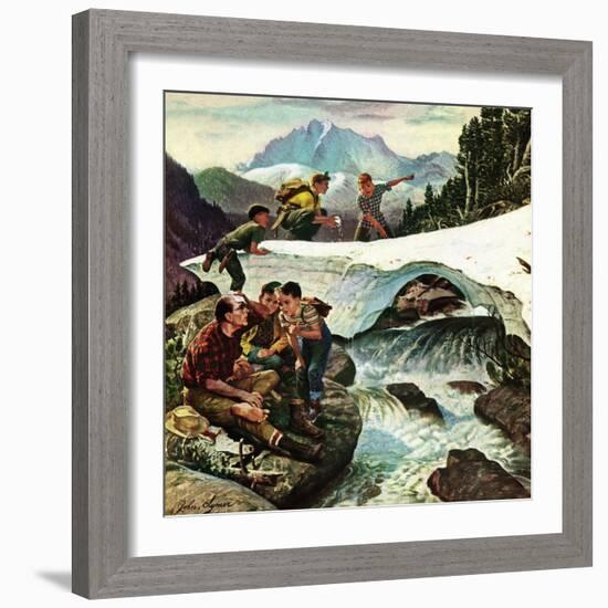 "Tired Hiker", April 15, 1950-John Clymer-Framed Giclee Print