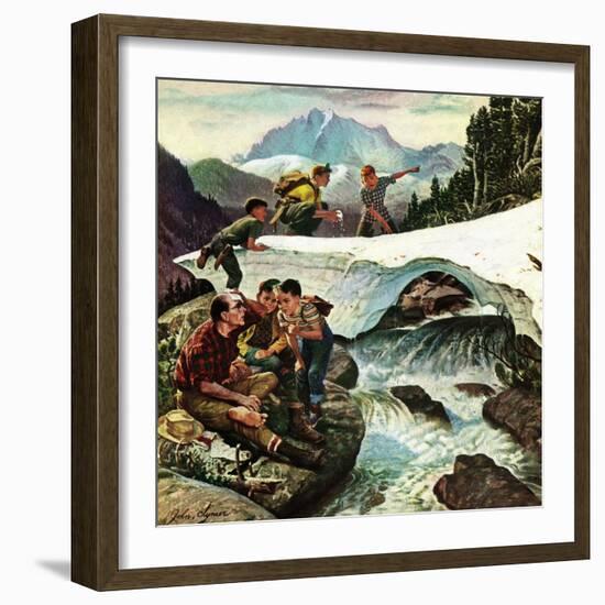 "Tired Hiker", April 15, 1950-John Clymer-Framed Giclee Print