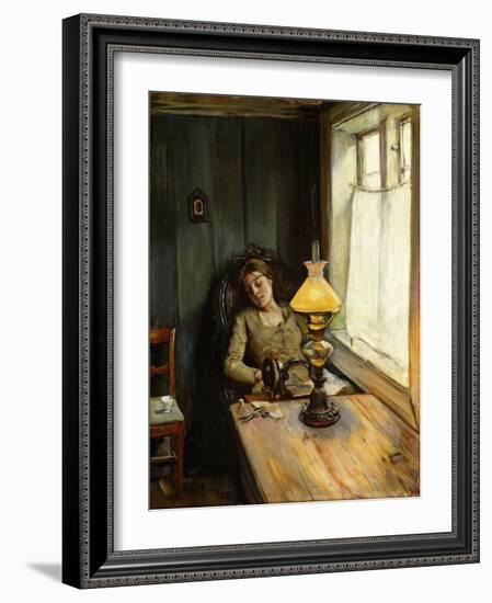 Tired-Christian Krohg-Framed Giclee Print