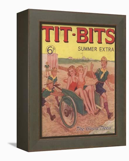 Tit-bits, Boy Scouts Holiday Beaches Magazine, UK, 1930-null-Framed Premier Image Canvas