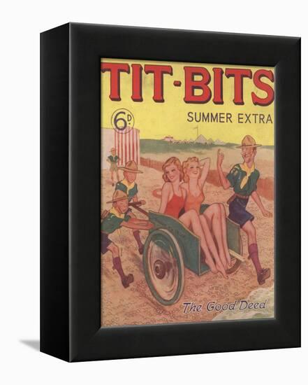 Tit-bits, Boy Scouts Holiday Beaches Magazine, UK, 1930-null-Framed Premier Image Canvas