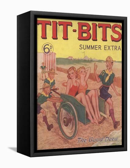 Tit-bits, Boy Scouts Holiday Beaches Magazine, UK, 1930-null-Framed Premier Image Canvas