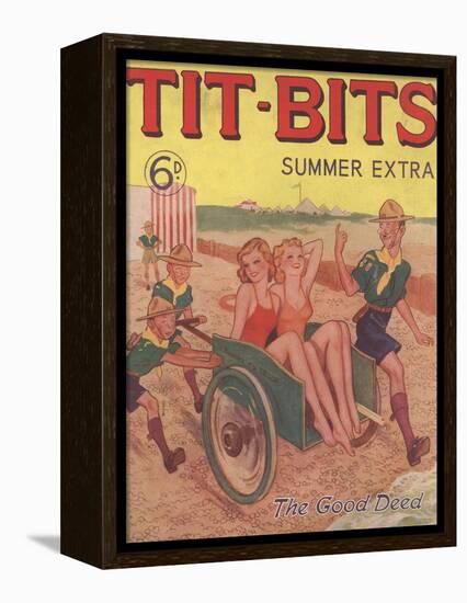 Tit-bits, Boy Scouts Holiday Beaches Magazine, UK, 1930-null-Framed Premier Image Canvas