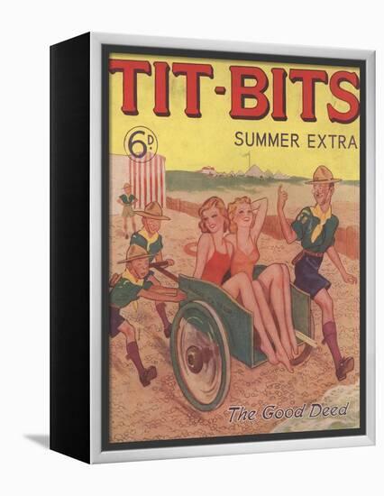 Tit-bits, Boy Scouts Holiday Beaches Magazine, UK, 1930-null-Framed Premier Image Canvas