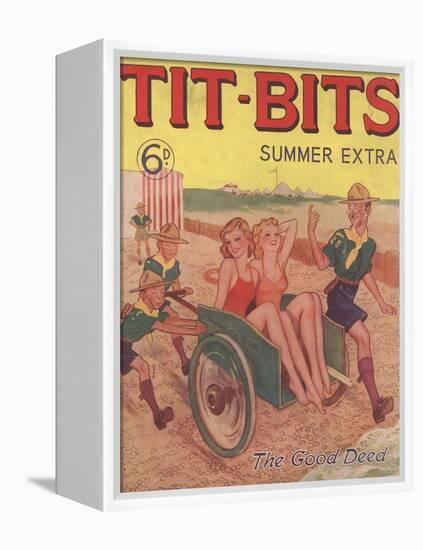 Tit-bits, Boy Scouts Holiday Beaches Magazine, UK, 1930-null-Framed Premier Image Canvas