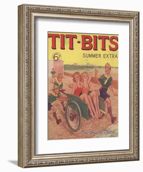 Tit-bits, Boy Scouts Holiday Beaches Magazine, UK, 1930-null-Framed Giclee Print