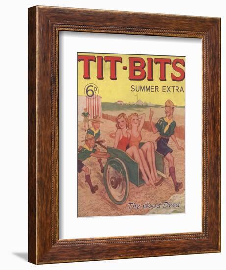 Tit-bits, Boy Scouts Holiday Beaches Magazine, UK, 1930-null-Framed Giclee Print