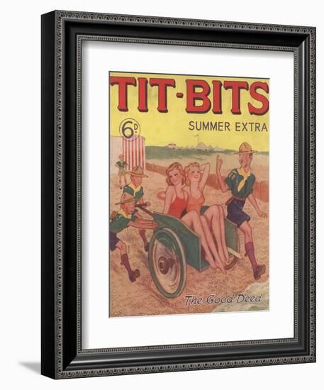 Tit-bits, Boy Scouts Holiday Beaches Magazine, UK, 1930-null-Framed Giclee Print