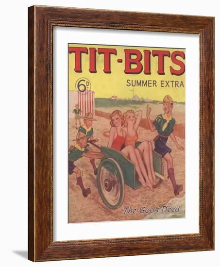 Tit-bits, Boy Scouts Holiday Beaches Magazine, UK, 1930-null-Framed Giclee Print