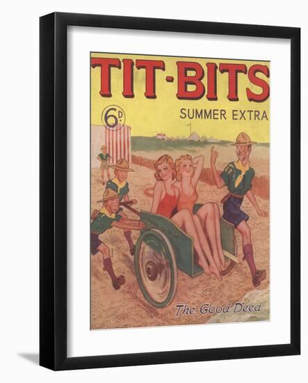 Tit-bits, Boy Scouts Holiday Beaches Magazine, UK, 1930-null-Framed Giclee Print