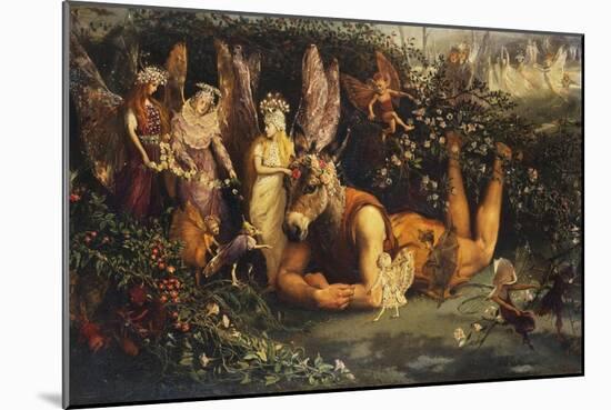 Titania and Bottom, from a Midsummer Night's Dream-John Anster Fitzgerald-Mounted Giclee Print