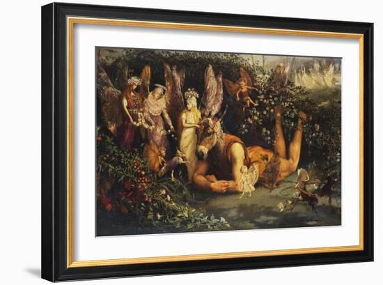 Titania and Bottom, from a Midsummer Night's Dream-John Anster Fitzgerald-Framed Giclee Print