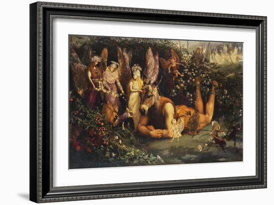 Titania and Bottom, from a Midsummer Night's Dream-John Anster Fitzgerald-Framed Premium Giclee Print