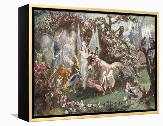 Titania and Bottom from William Shakespeare's 'A Midsummer-Night's Dream'-John Anster Fitzgerald-Framed Premier Image Canvas