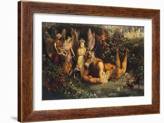 Titania and Bottom: Scene from a Midsummer-Night's Dream-John Anster Fitzgerald-Framed Giclee Print