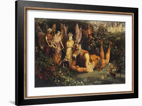 Titania and Bottom: Scene from a Midsummer-Night's Dream-John Anster Fitzgerald-Framed Giclee Print