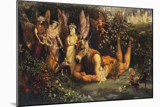 Titania and Bottom: Scene from a Midsummer-Night's Dream-John Anster Fitzgerald-Mounted Giclee Print