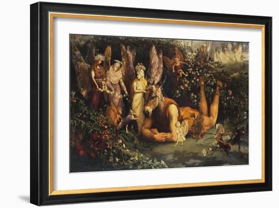 Titania and Bottom: Scene from a Midsummer-Night's Dream-John Anster Fitzgerald-Framed Giclee Print