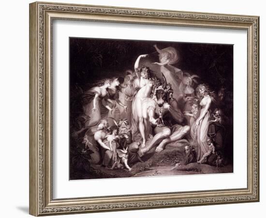 Titania, Bottom and the Fairies, Act 4, Scene 1 of a Midsummer Night's Dream, from 'shakespeare'…-Henry Fuseli-Framed Giclee Print