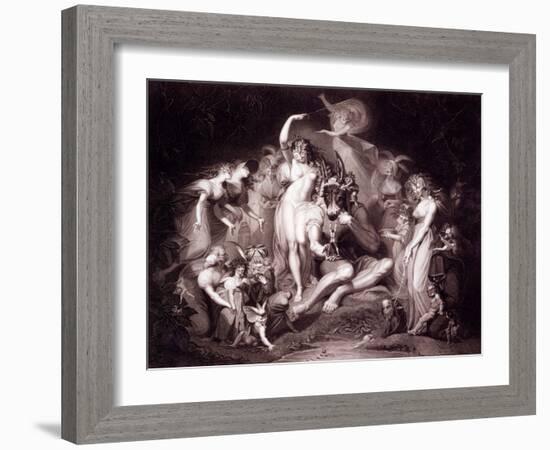 Titania, Bottom and the Fairies, Act 4, Scene 1 of a Midsummer Night's Dream, from 'shakespeare'…-Henry Fuseli-Framed Giclee Print