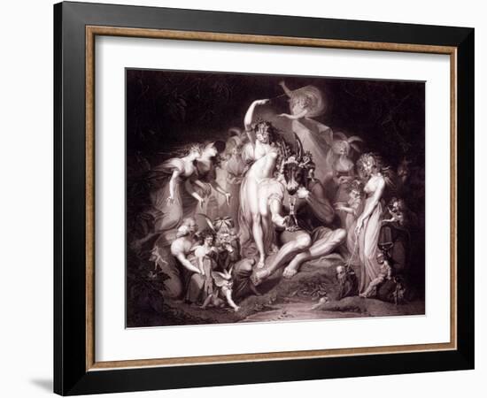 Titania, Bottom and the Fairies, Act 4, Scene 1 of a Midsummer Night's Dream, from 'shakespeare'…-Henry Fuseli-Framed Giclee Print