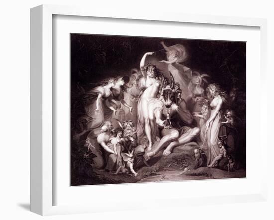 Titania, Bottom and the Fairies, Act 4, Scene 1 of a Midsummer Night's Dream, from 'shakespeare'…-Henry Fuseli-Framed Giclee Print