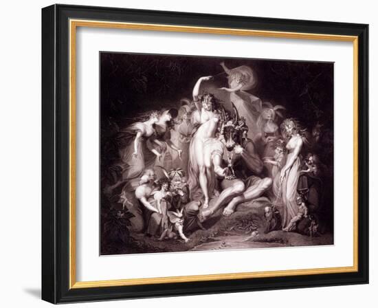 Titania, Bottom and the Fairies, Act 4, Scene 1 of a Midsummer Night's Dream, from 'shakespeare'…-Henry Fuseli-Framed Giclee Print