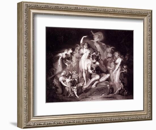 Titania, Bottom and the Fairies, Act 4, Scene 1 of a Midsummer Night's Dream, from 'shakespeare'…-Henry Fuseli-Framed Giclee Print