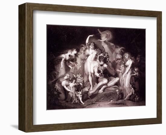 Titania, Bottom and the Fairies, Act 4, Scene 1 of a Midsummer Night's Dream, from 'shakespeare'…-Henry Fuseli-Framed Giclee Print