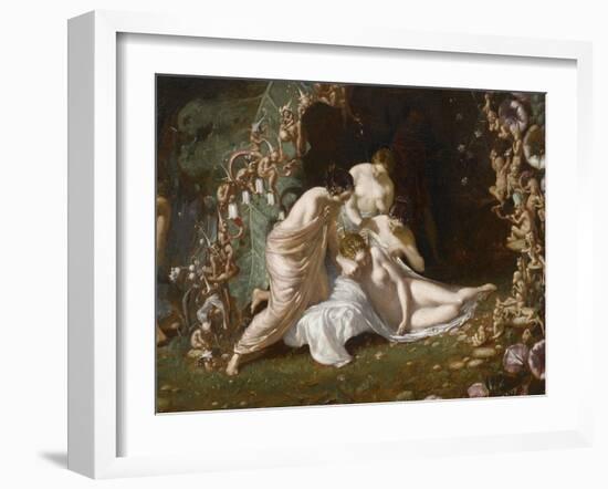 Titania endormie-Richard Dadd-Framed Giclee Print