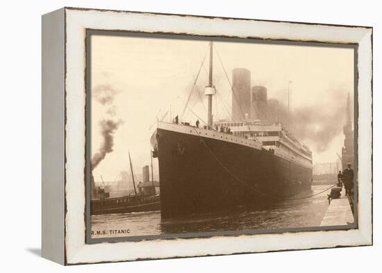 Titanic at the Dock-null-Framed Stretched Canvas