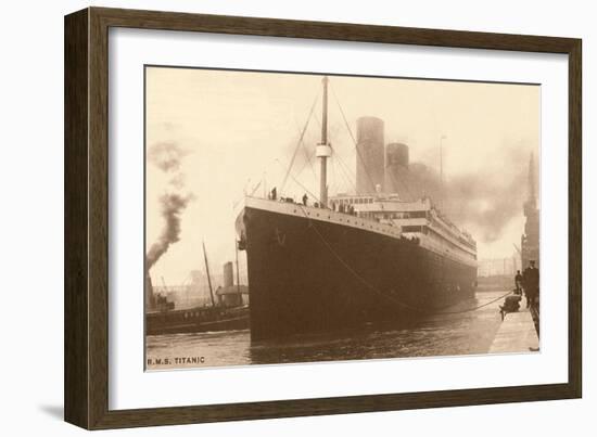 Titanic at the Dock-null-Framed Art Print