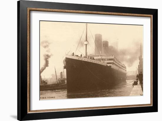 Titanic at the Dock-null-Framed Art Print