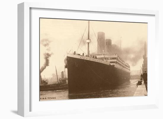 Titanic at the Dock-null-Framed Art Print