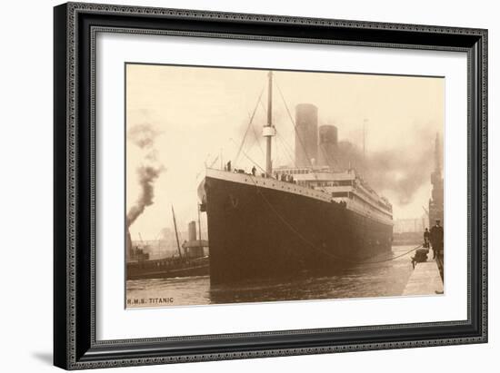 Titanic at the Dock-null-Framed Art Print
