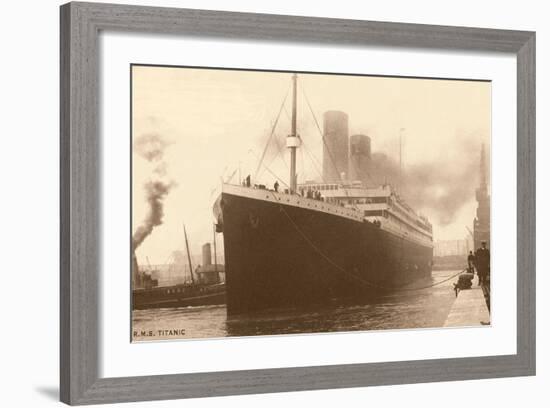 Titanic at the Dock-null-Framed Art Print