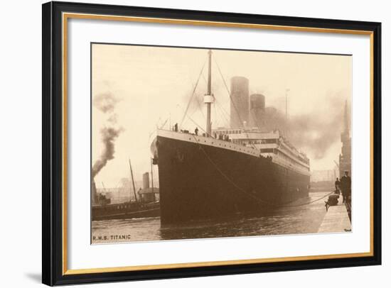 Titanic at the Dock-null-Framed Art Print