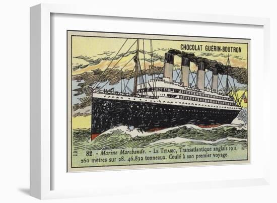 Titanic, British Transatlantic Liner, 1911-null-Framed Giclee Print