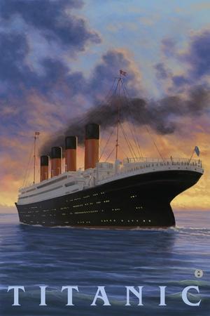 Titanic Scene - White Star Line' Art Print - Lantern Press | Art.com