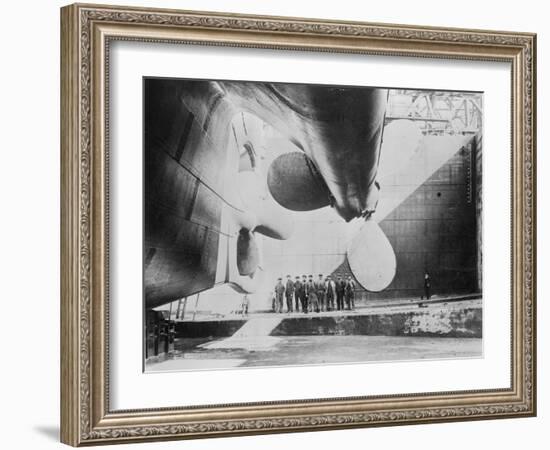 Titanic to be launched from Belfast, 1911-null-Framed Photographic Print