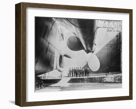 Titanic to be launched from Belfast, 1911-null-Framed Photographic Print