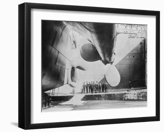 Titanic to be launched from Belfast, 1911-null-Framed Photographic Print