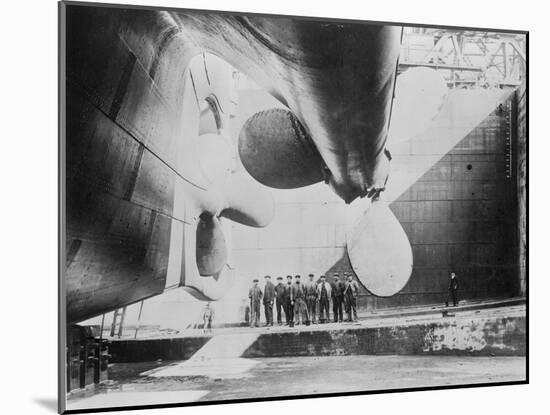 Titanic to be launched from Belfast, 1911-null-Mounted Photographic Print