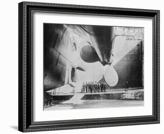 Titanic to be launched from Belfast, 1911--Framed Photographic Print