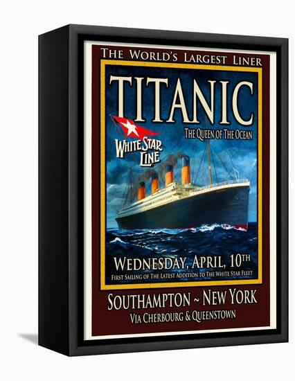 Titanic White Star Line Travel Poster 2-Jack Dow-Framed Premier Image Canvas