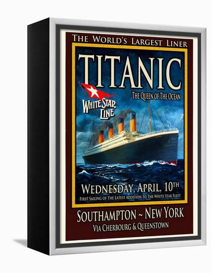 Titanic White Star Line Travel Poster 2-Jack Dow-Framed Premier Image Canvas