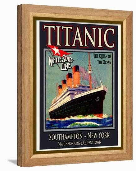 Titanic White Star Line Travel Poster 3-Jack Dow-Framed Premier Image Canvas