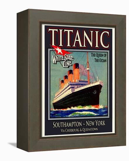 Titanic White Star Line Travel Poster 3-Jack Dow-Framed Premier Image Canvas